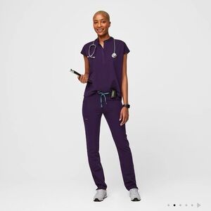 Figs Zamora/Rafaella Purple Jam Jogger scrub set